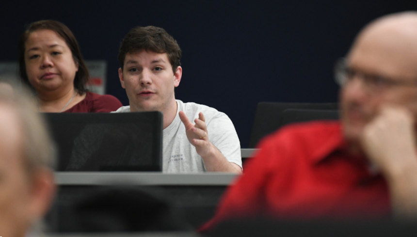 Two adults talking Two adults talking