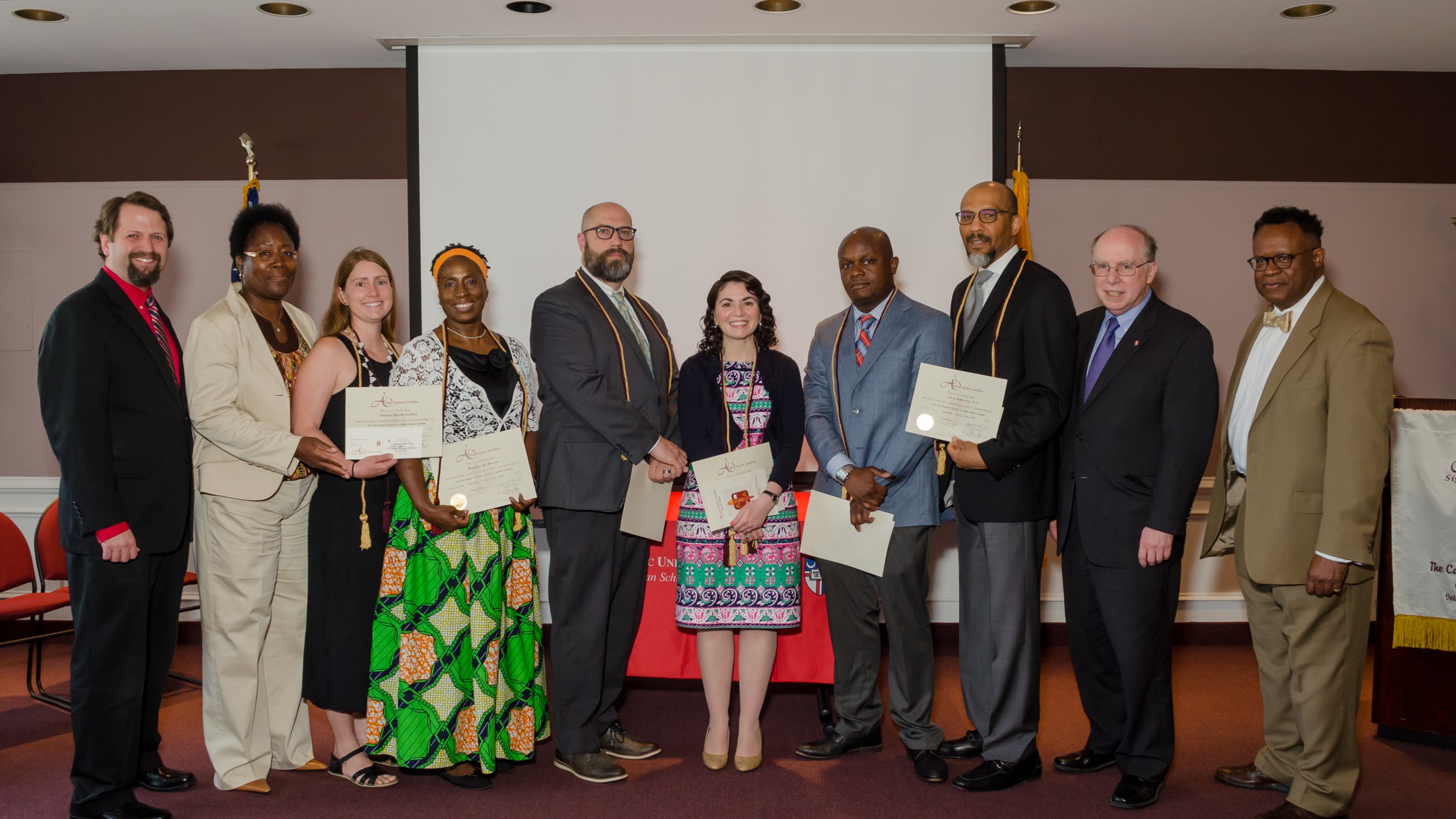 students inducted into honor society