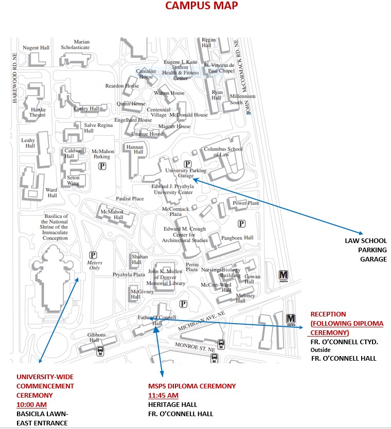 Catholic University Campus Map Undergraduate Ceremony - Commencement - Architecture - Catholic University,  Washington Dc | Cua