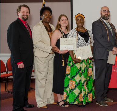 students inducted into honor society